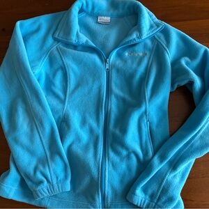 Columbia Light Blue Full-Zip Fleece